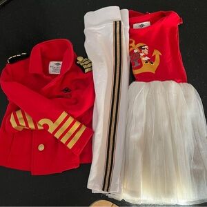 Disney Cruise Red and White Costume Set